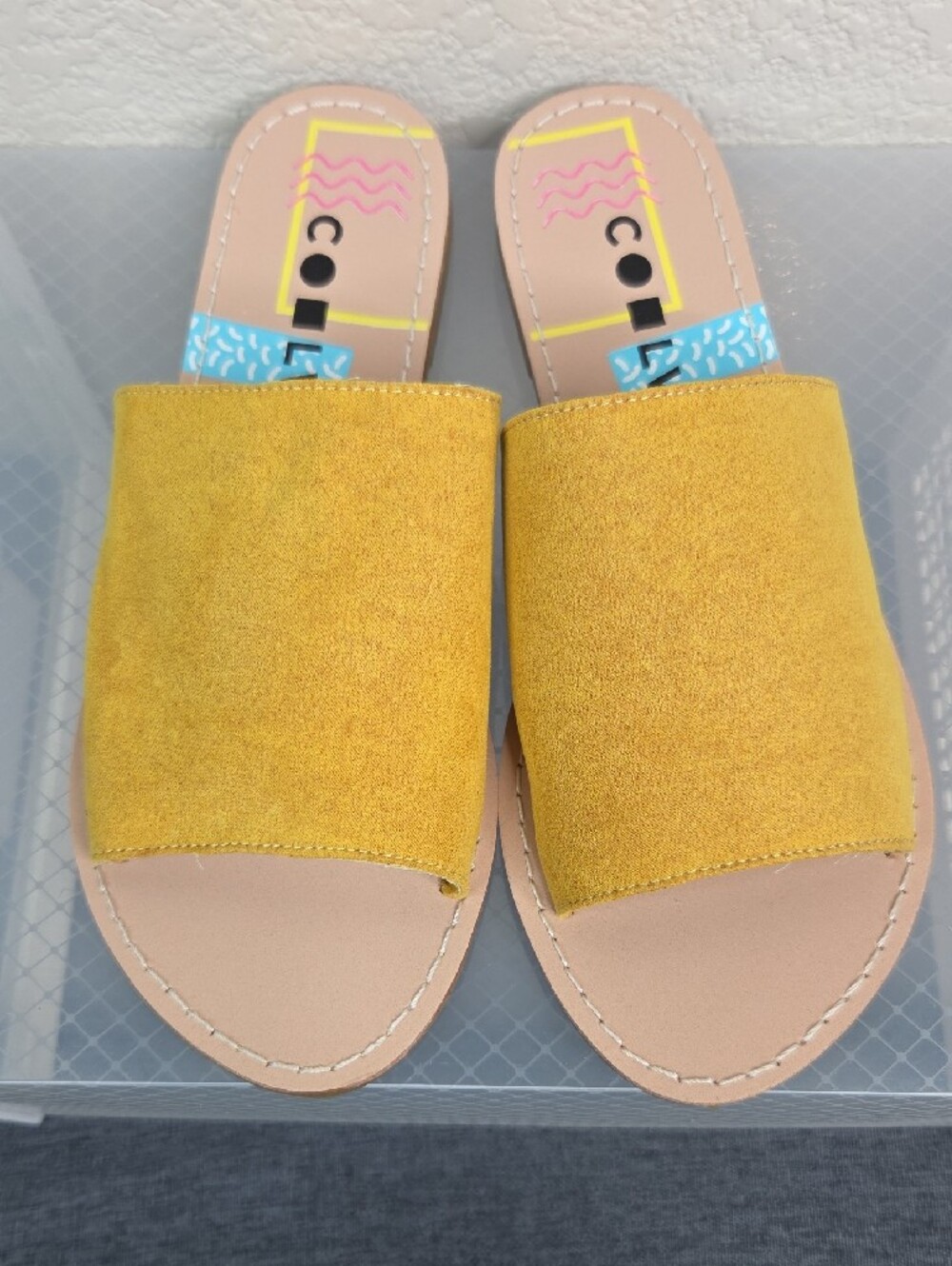 Coolway Women's Yellow Slide Sandals